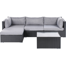 Beliani SANO - Loungeset-Zwart-PE rotan