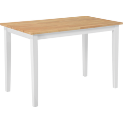 Beliani HOUSTON - Eettafel-Wit-Rubberhout