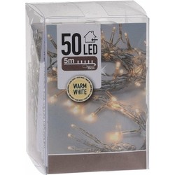 Kerstverlichting - op batterij - warm wit - 50 LED lampjes - 5 meter - Kerstverlichting kerstboom