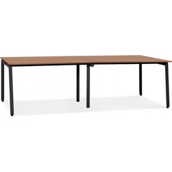 Dubbel bankbureau AMADEUS 280x140x745 cm Bruin