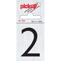 Route alulook 60 x 44 mm Sticker zwarte cijfer 2 pick up - Pickup