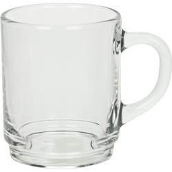 Luminarc Theeglazen Wales - 6x - transparant glas - 6.5 x 8 cm - 250 ml - Koffie- en theeglazen