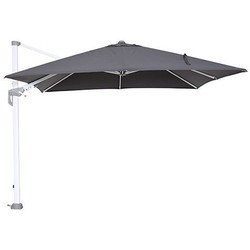 Hawaii zweefparasol 300x300 wit/donkergrijs zonwering - Garden Impressions