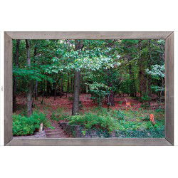 Tuindoek lijst hout bos hertjes 210x140cm