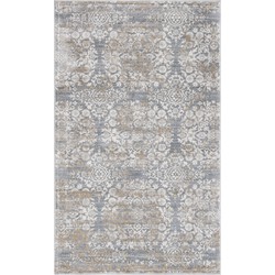 Safavieh Traditional Indoor Woven Area Rug, Isabella Collection, ISA958, in Silver & Ivory, 91 X 152 cm