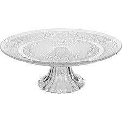 Alessandro Taartplateau - Phoenix - glas - 8 x 23 cm - met voet - Taartplateaus