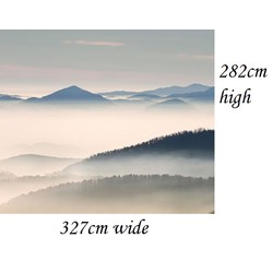 Vliesbehang XL Mistige bergen 327x282cm