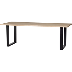 WOOOD Tablo Boomstam Tafel met U-poot - Eiken - 75x199x90