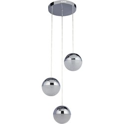 Landelijke Hanglamp - Bussandri Exclusive - Metaal - Landelijk - LED - L: 43cm - Voor Binnen - Woonkamer - Eetkamer - Zilver