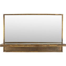 Housecraft Living Feyza Spiegel Wandplank/ Wandspiegel Horizontaal Goud