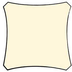 Schaduwdoek vierkant 3,6x3,6m Creme