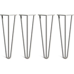 The Hairpin Leg Co. - Hairpin Legs - Salontafel - 35cm - 10mm - Salontafel Poten - 3 Staven - Transparante Lak