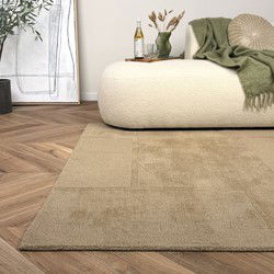 Wollen vloerkleed Twig beige/bruin - Interieur05 Beige,Bruin - 240 x 340 cm - (XL)
