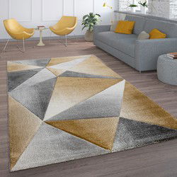 Laagpolig Modern Vloerkleed Smarela - Geel - 200x290 cm