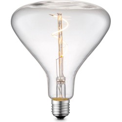 Edison Vintage LED filament lichtbron Flex - Helder - Spiraal - Retro LED lamp - 14/14/16cm - geschikt voor E27 fitting - Dimbaar - 3W 160lm 3000K - warm wit licht