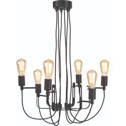 Hanglamp Seattle - Zwart - Ø55cm - 6L