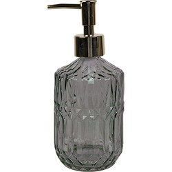 Clayre & Eef Zeepdispenser 400 ml Zwart Glas Zeeppompje