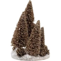 Rivièra Maison Sparkling Forest Deco Trees gold set van 5