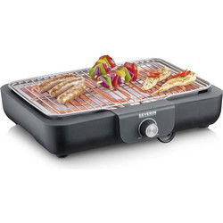Elektrische tafelbarbecue - SEVERIN - PG8554 - Kookoppervlak 37 x 29 cm - Geur- en rookreducerende waterbak