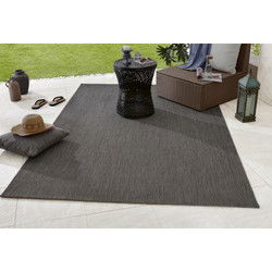 Laagpolig vloerkleed - Binnen en buitenkleed - Match - Antraciet - 160x230 cm
