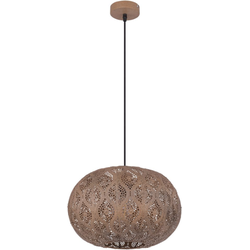 Klassieke hanglamp Solera - L:30cm - E27 - Metaal - Bruin