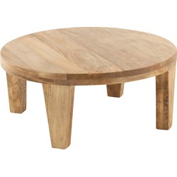 J-line - Salontafel Rond Mango Hout Naturel - 80x80x34cm