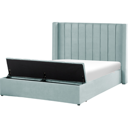 NOYERS - Waterbed opbergruimte - Mintgroen - 140 x 200 cm - Fluweel