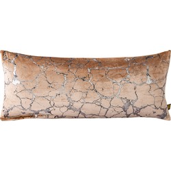 PTMD Kyleen Gold velvet rect cushion crackle print