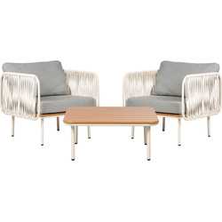 Beliani SENISE - Loungeset-Grijs-Aluminium