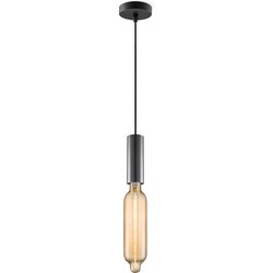 Home sweet home hanglamp Saga zwart Tube - amber