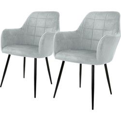 2 x eetkamerstoelen grijs