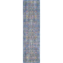 Safavieh Craft Art-geïnspireerd binnengeweven vloerkleed, Valencia collectie, VAL108, in blauw & multi, 69 X 244 cm
