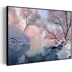 Muurwerken Akoestisch Schilderij - Winter is coming - Geluidsdempend Wandpaneel - Wanddecoratie - Geluidsisolatie - PRO (AW 0.90) M (85X60)