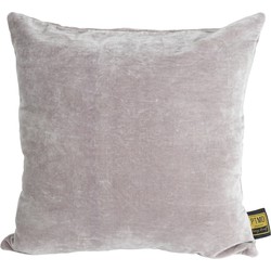 PTMD Floo Brown cotton velvet cushion square