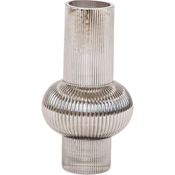 Vase - Art Deco - Ribble - Glass - Grey - 13,5x25cm