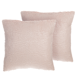 PEONY  - Sierkussen set van 2 - Roze - 45 x 45 cm - Polyester
