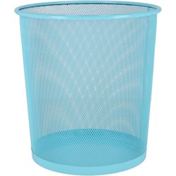 Gerimport Prullenmand - blauw - 9L - metaal - Prullenmanden