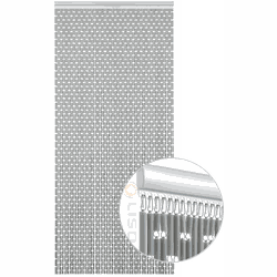 Vliegengordijn Liso ® Hulzengordijn LISO 0032 Zilver Metallic | Kant en Klaar 92 x 209 cm