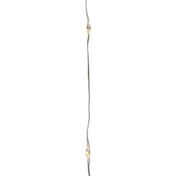 5 stuks - Micro led strengverlichting basic op batterij 195cm-40l zilver warm wit