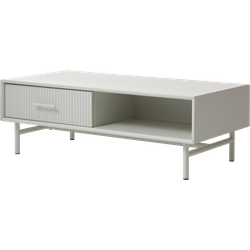 Arlo houten salontafel met lade grijs/beige - 120 x 60 cm