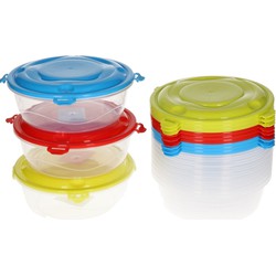 Hega Hogar Voorraad/vershoudbakjes - 12x - 0,5 liter - transparant - Vershoudbakjes