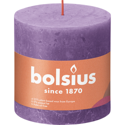 Rustikale Kerze, Blockkerze 100/100 Vibrant Violet - Bolsius