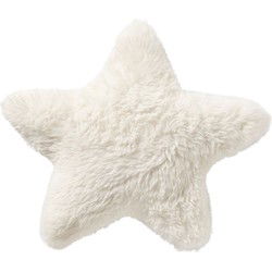 Textino STERRE - Sierkussen 50x48 cm - fluffy kussen in stervorm - Snow White - wit - Textino