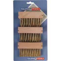 TalenTools Onkruidborstels voor voegen - 3x - 27 x 14 cm - Onkruidkrabbers