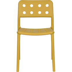 Tuinstoel Oker Kunststof - 53x46x80cm - Serra - Set van 4