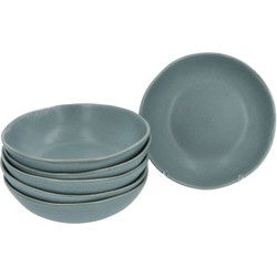 6 stuks Soepborden / Pastaborden Aardewerk Spring 19 cm - Grijs