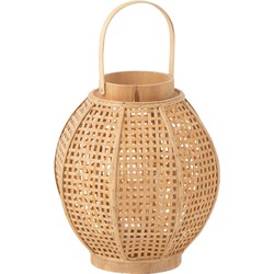 J-line - Lantaarn Bamboo Naturel - 32x32x49cm