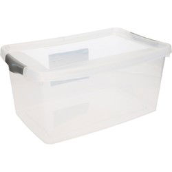 Hega Hogar Opbergbak - met deksel - 9 liter - 37 x 24 x 16 cm - Opbergbox