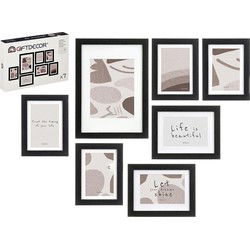 Collage fotolijst voor 7x foto - voor verschillende maten fotos - Fotolijsten