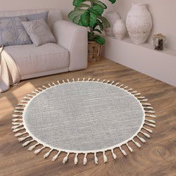 Laagpolig Vloerkleed Auclisa - Gestreept - Grijs - 120x170 cm